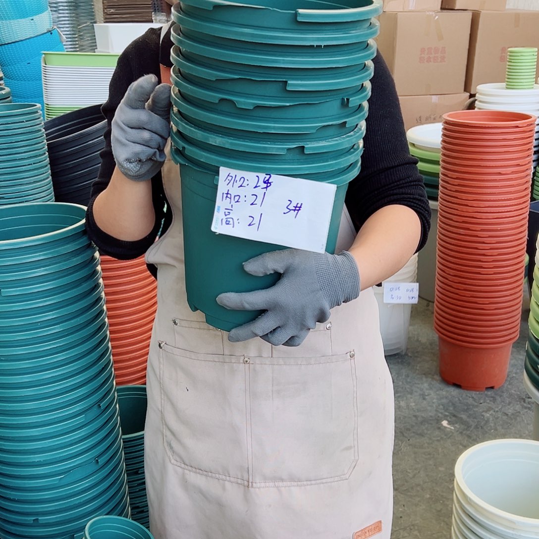 瑕疵四季盆3加仑墨绿色10个无托