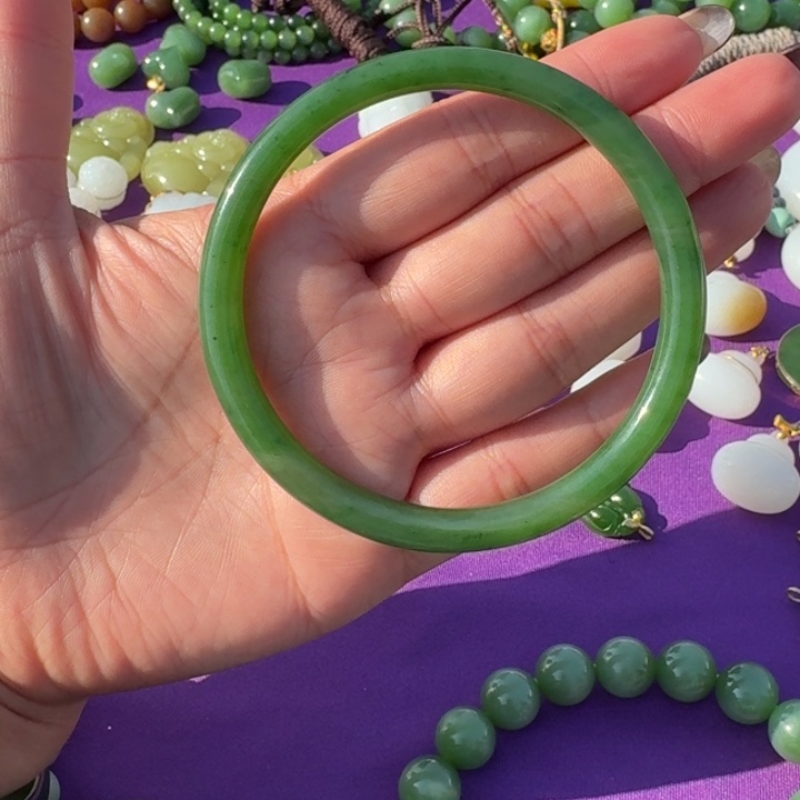 和田玉未镶嵌颈饰圈口63