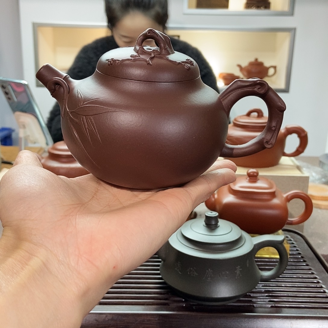 茶壶紫砂紫泥双馨370cc