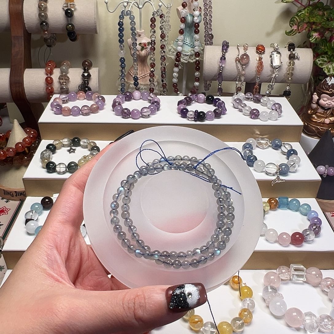 烟晶未镶嵌手链单珠