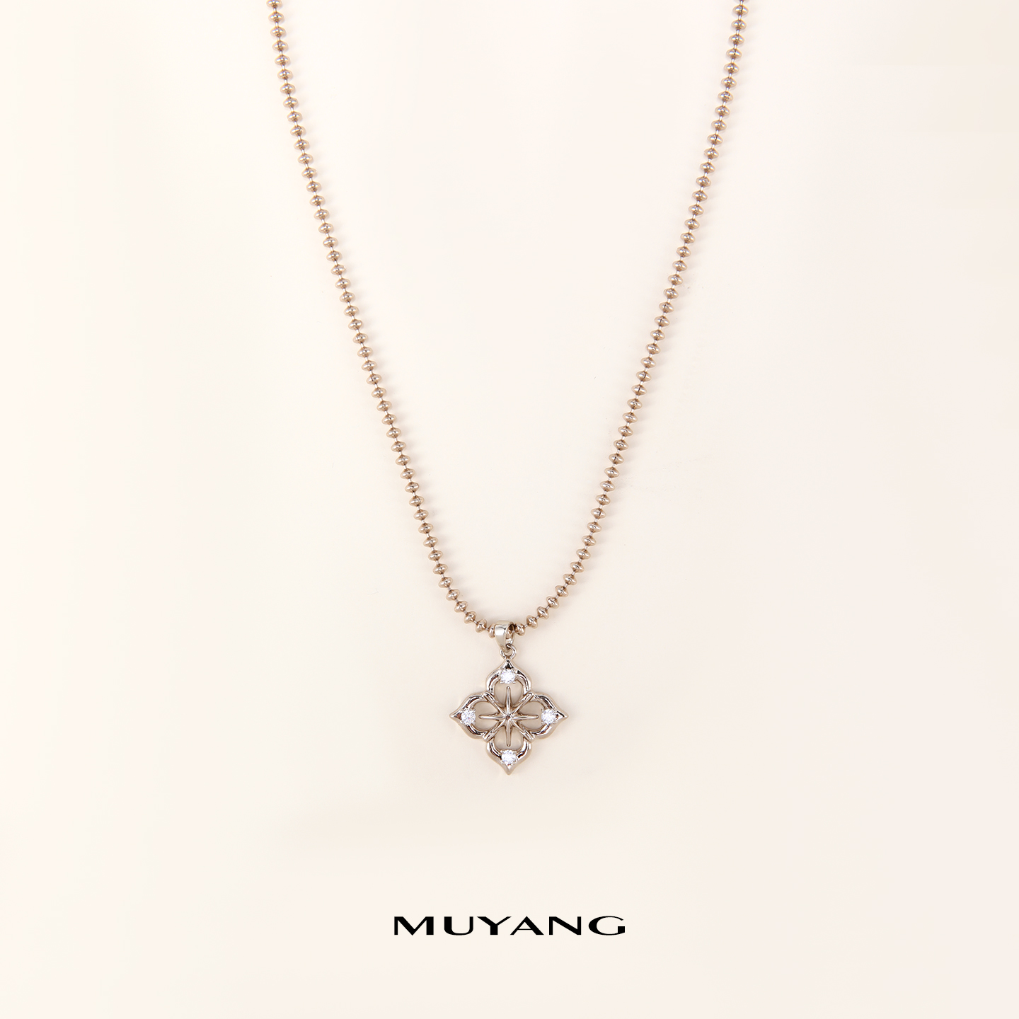 muyang/慕阳 铜合金项链 时尚潮流百搭落花项链