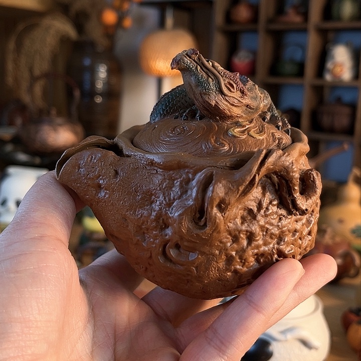 摆件怪**花紫砂壶紫砂摆件