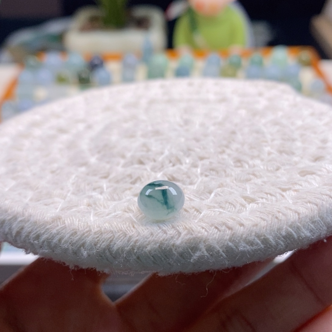 翡翠散珠天然翡翠8.5×6.5