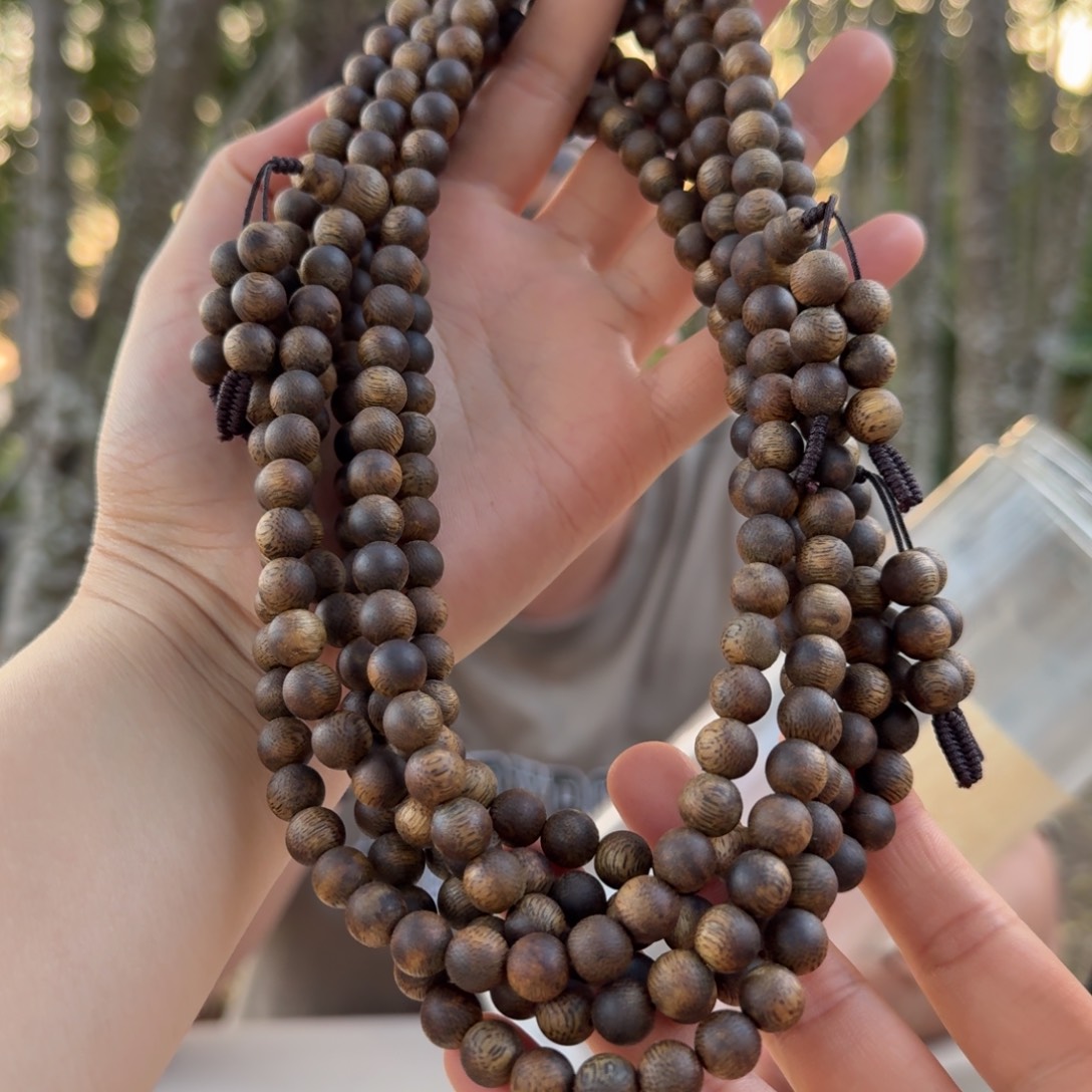 沉香碎屑沉香乌身圆叶圆珠多圈08*26 多样性发一