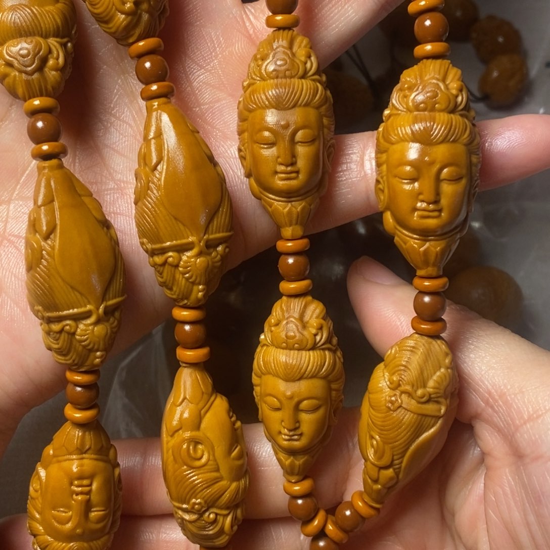 橄榄核手串/手链柳叶观音脖挂