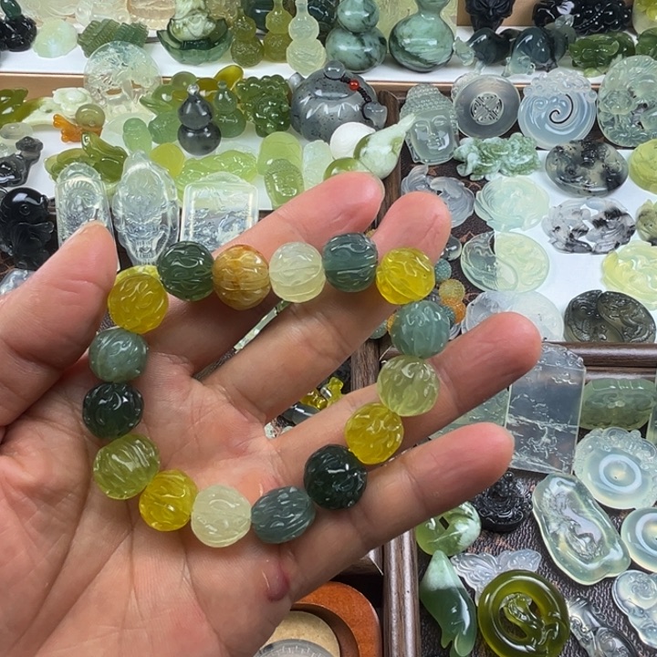 岫玉未镶嵌吊坠(不含链)火**@