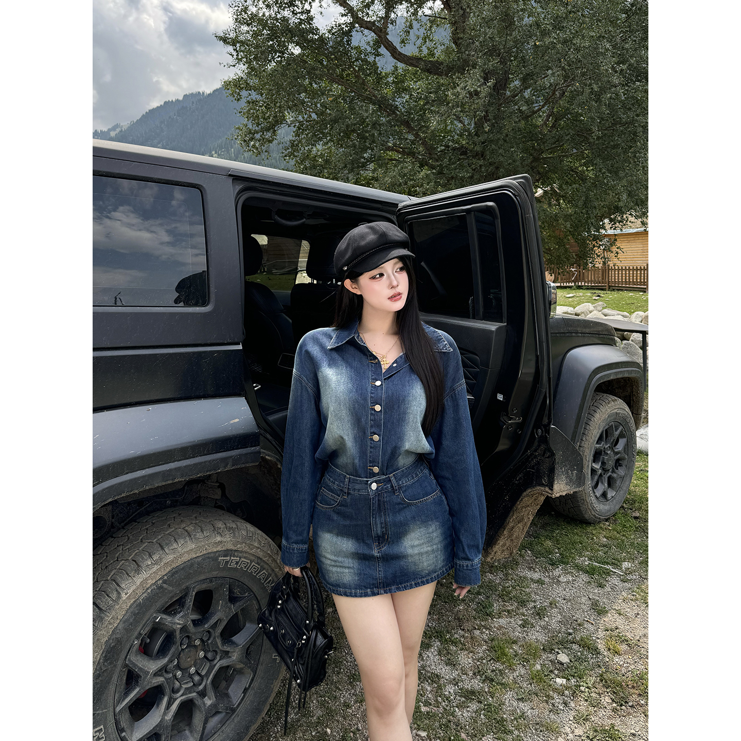 黑泽玄七"vintage加州牛仔组" 古早电影感洗水一套含裤里