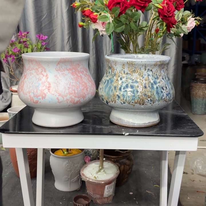 17×19 -粗陶花盆有孔-买买买