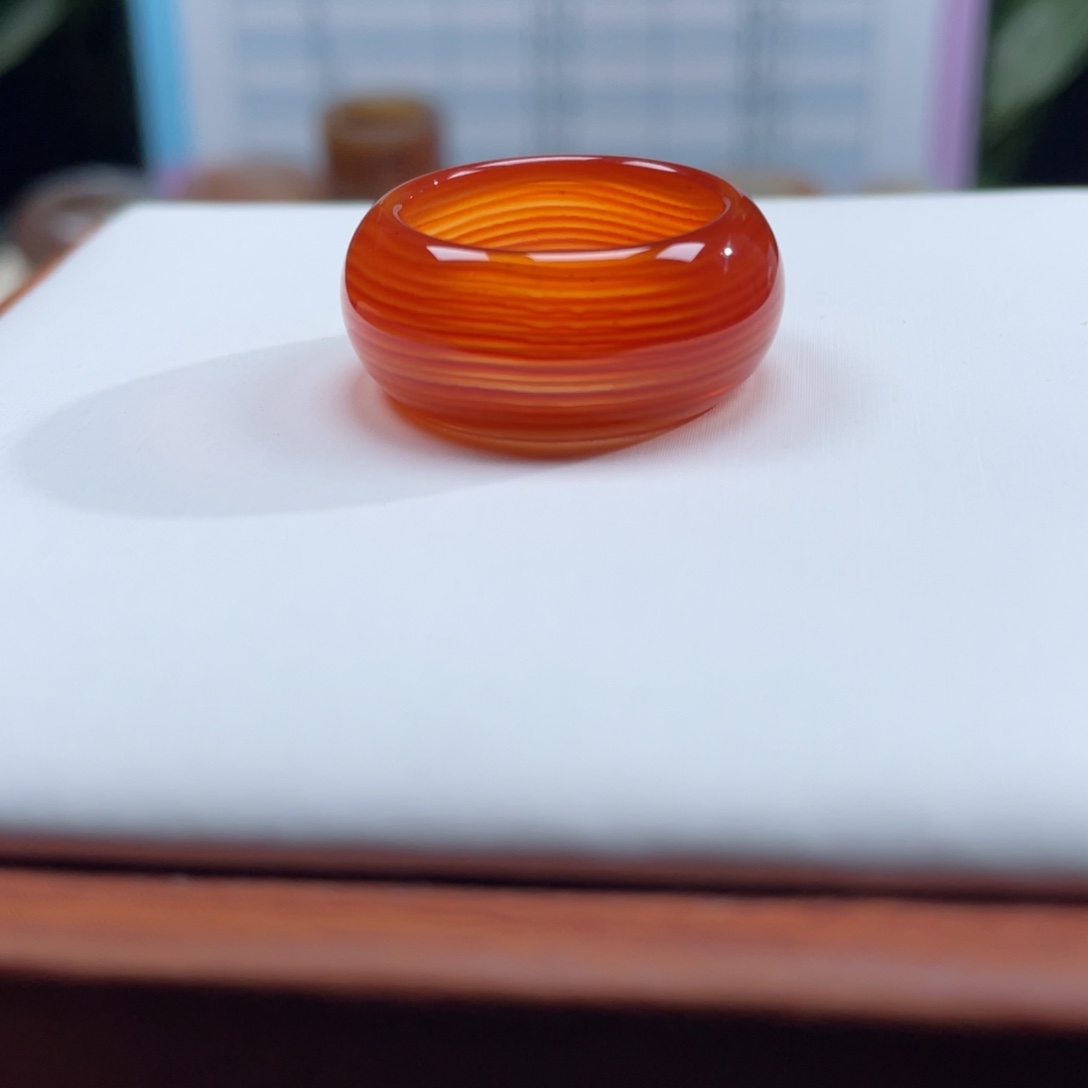 黄****玛瑙/玉髓未镶嵌戒指Z18.3港18