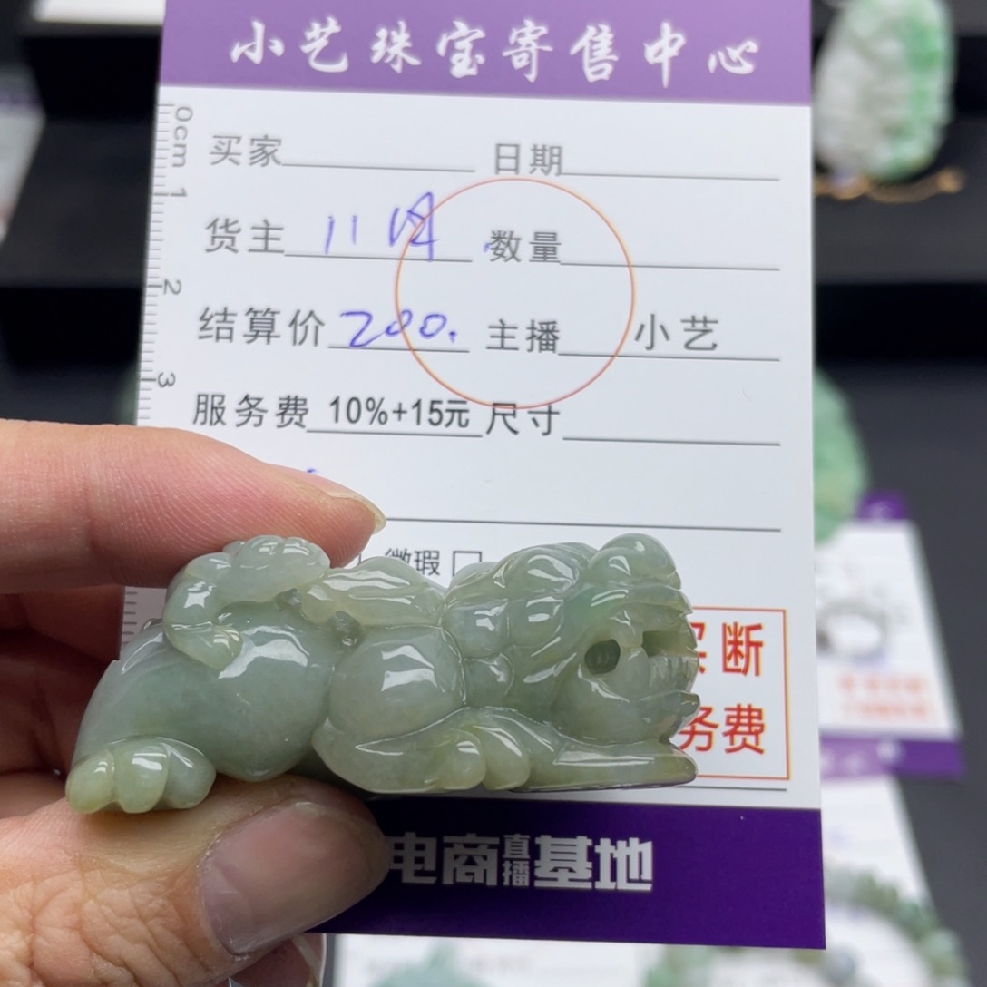 翡翠颈饰未镶嵌貔貅