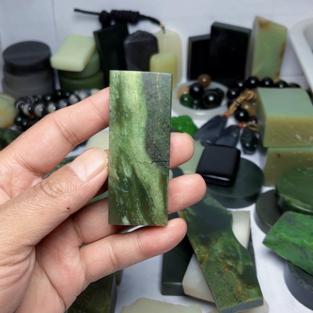 和田玉珠宝半成品未镶嵌肖*桶