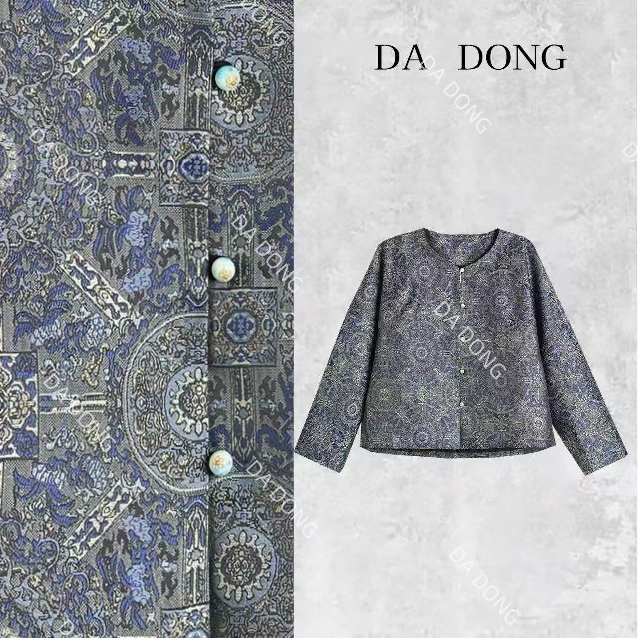 【加棉】幻彩宝相--中式气质上衣女外套时尚休闲轻奢高定百搭复古