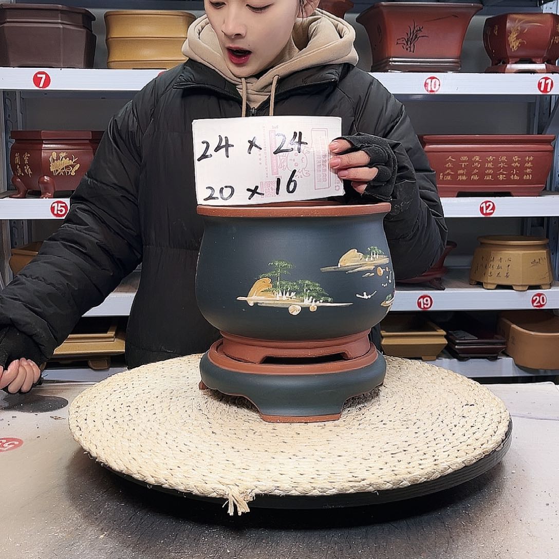 紫砂花盆紫砂花盆