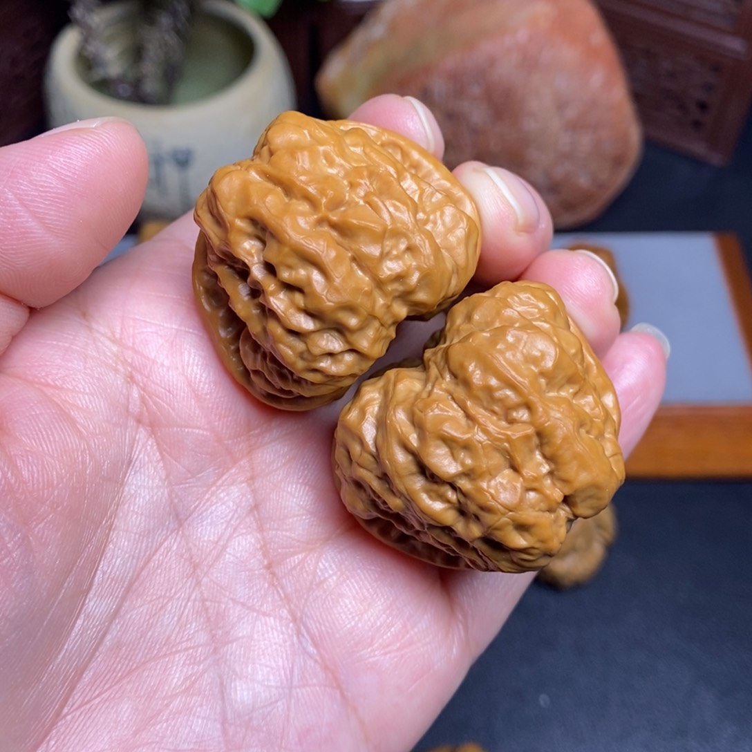 暗***白把件文玩核桃39蛙