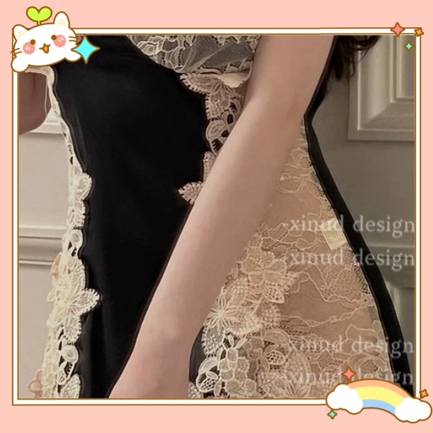 高品质碎花边类似睡裙吊带甜美公主风韩版春夏女士睡衣裙1018