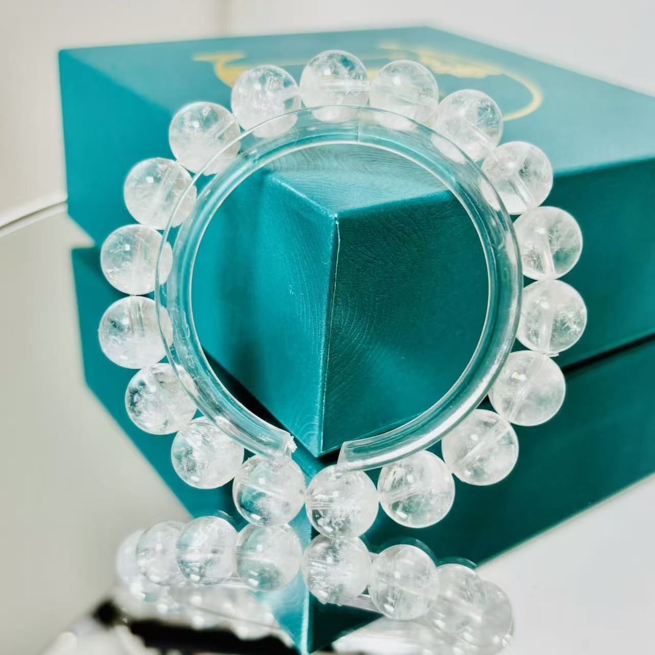 【中高品】天然白幽灵喜马拉雅白水晶手串冰透6-14mm 多样发其一