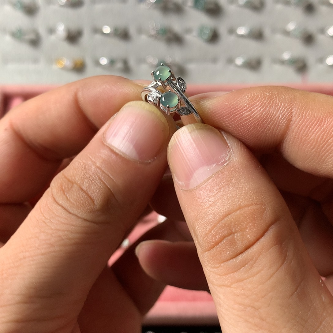 P***y翡翠银S925镶嵌戒指81