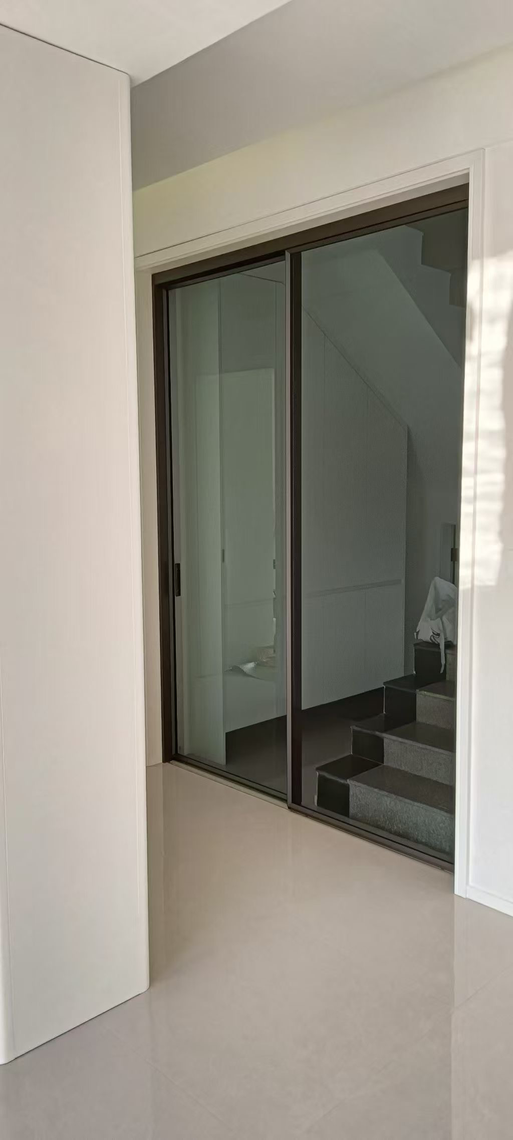 极简三联动玻璃推拉门可作厨房玻璃门卫生间隔断门卧室门pt铝合金