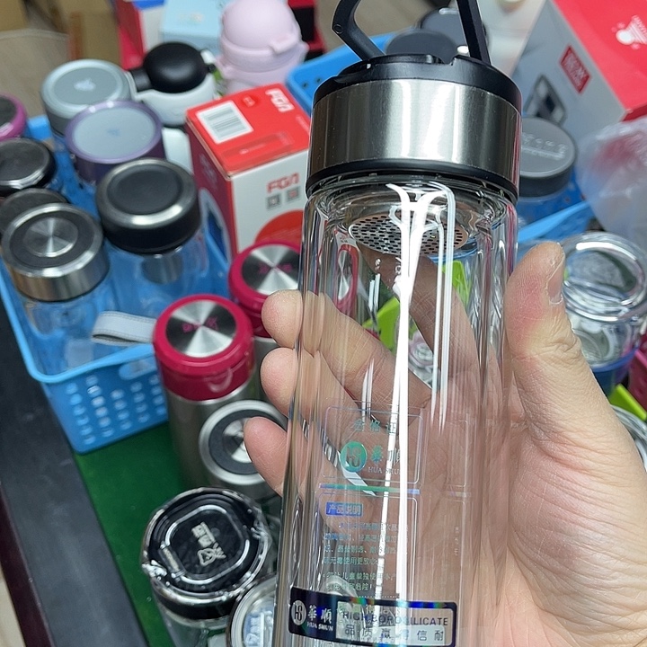 玻璃茶隔款华顺提环300毫升