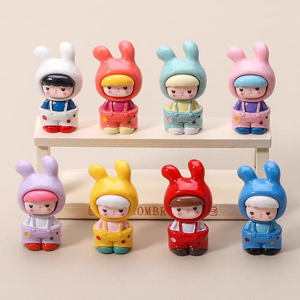 插兜可爱小兔树脂摆件萌粒【许愿+对对碰】