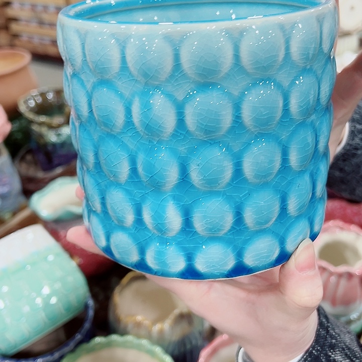 有孔，凑单福利满10元发货陶瓷多肉花盆！