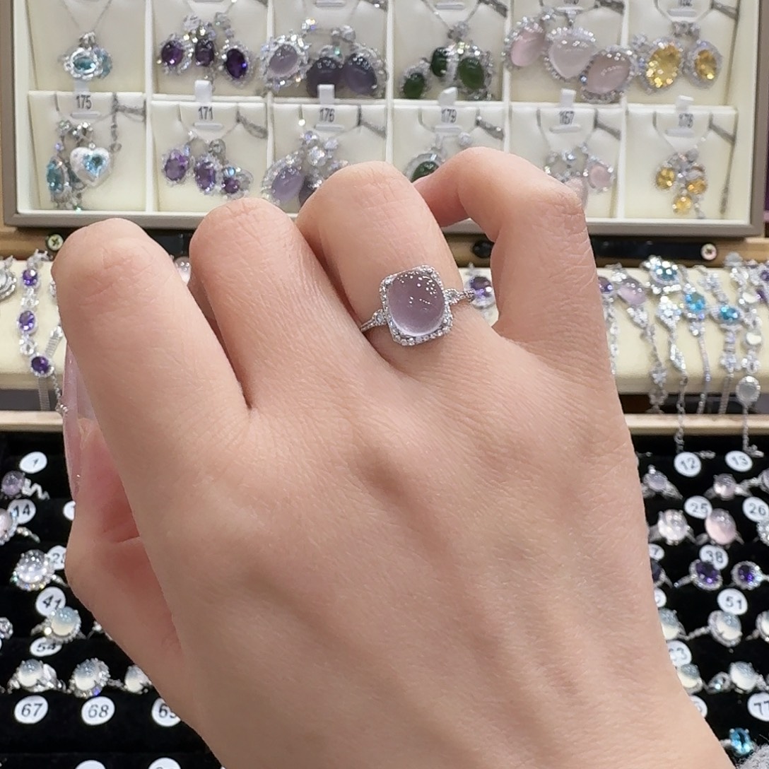 周***一萤石戒指银S925镶嵌