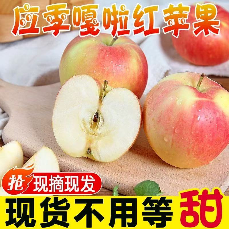 【红度偏低】多仓发货头茬小嘎啦青红苹果当季水果脆甜多汁酸甜可口