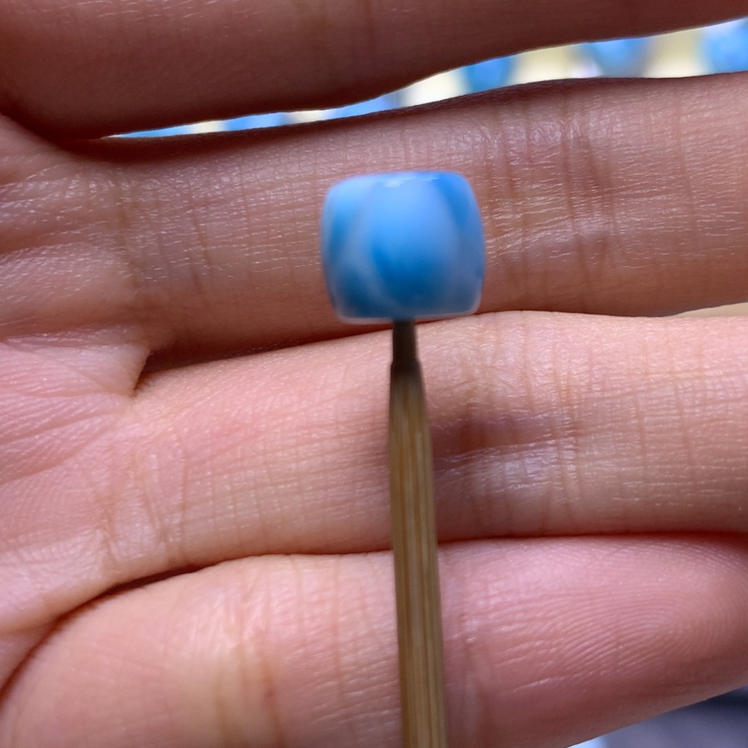 针钠钙石（海纹石）未镶嵌珠宝半成品8+单珠色差略异