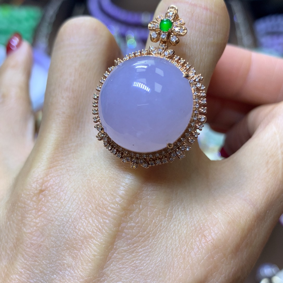 【闪购商品】翡翠颈饰18K金镶嵌翡翠