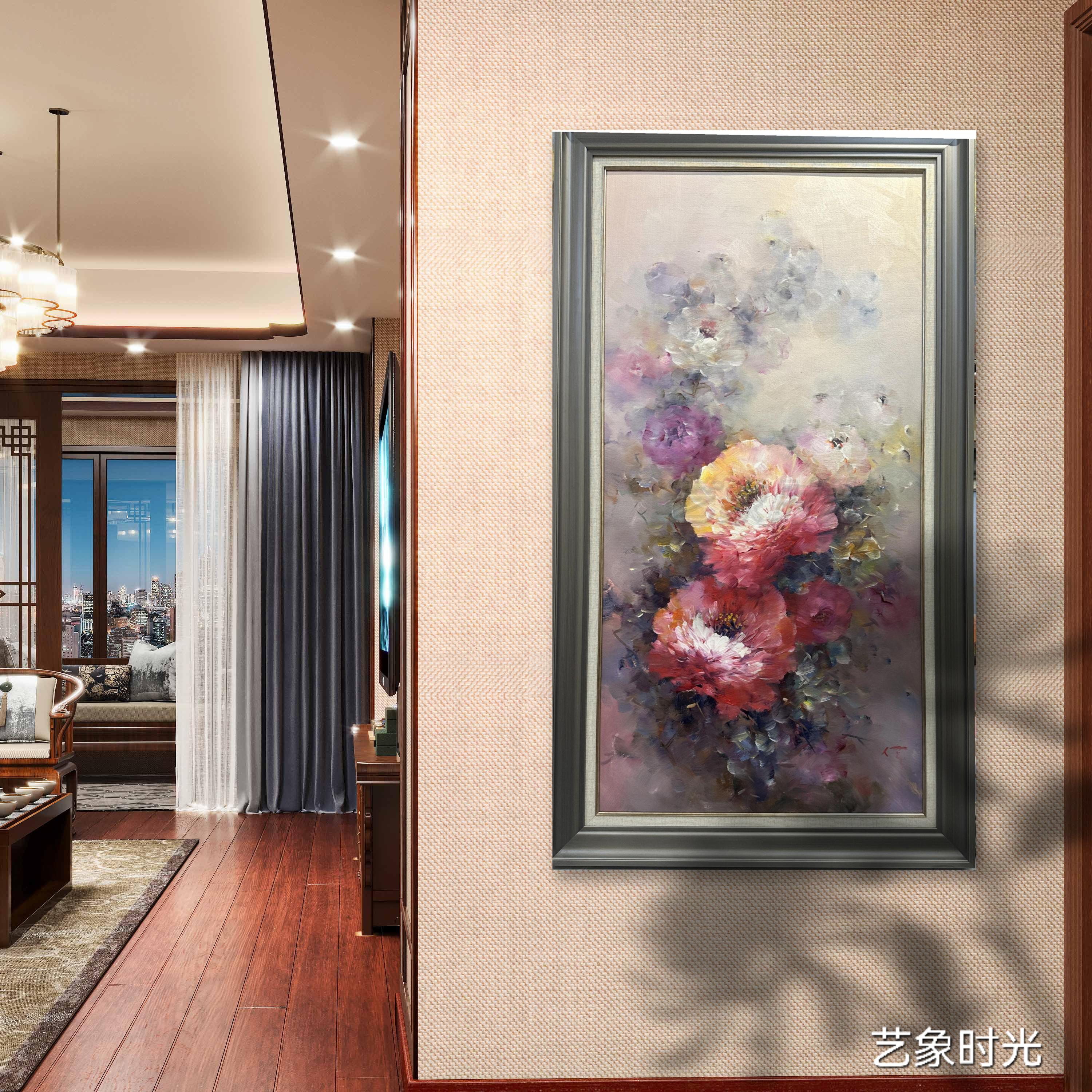 【艺梦花开】纯手绘油画客厅办公室沙发背景墙装饰挂画