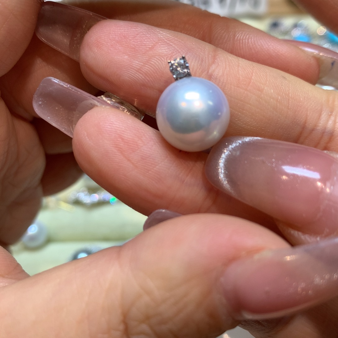 淡水珍珠颈饰14K金镶嵌