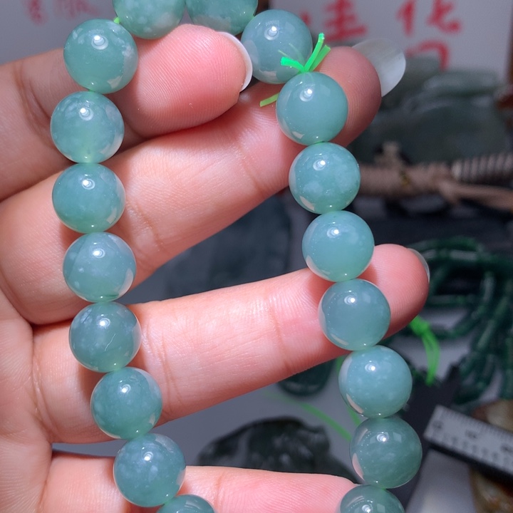 翡翠颈饰未镶嵌保真天然A货翡翠