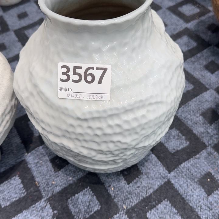 张***计瓷片景德镇高温花器编码3567高36口10默认无孔