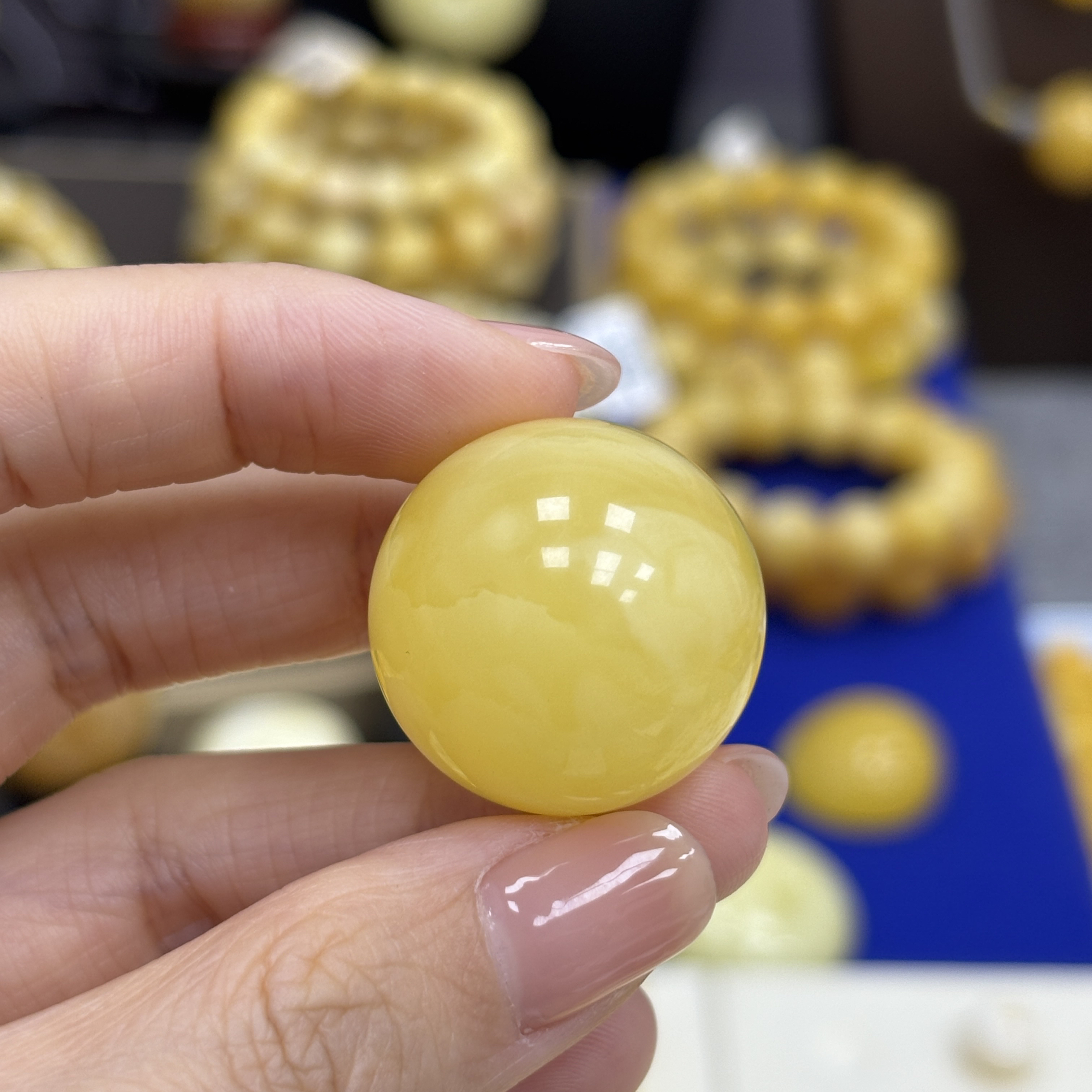 24.9mm 小妖珠宝天然原矿琥珀蜜蜡