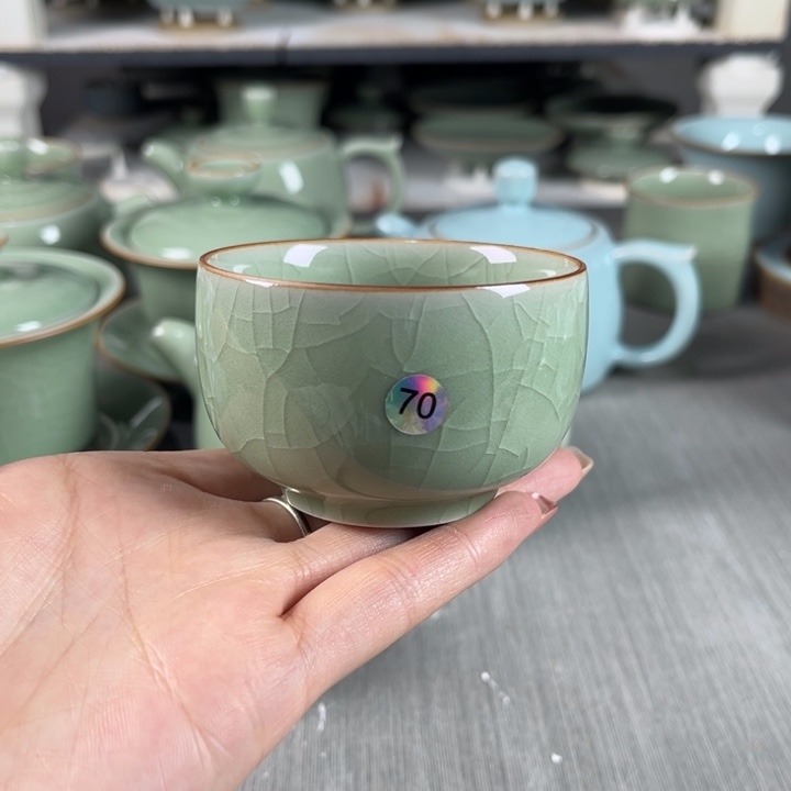 冰***茶豆绿罗汉杯不带礼盒，70号