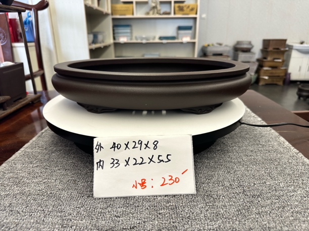 仿老做旧浅圆花盆