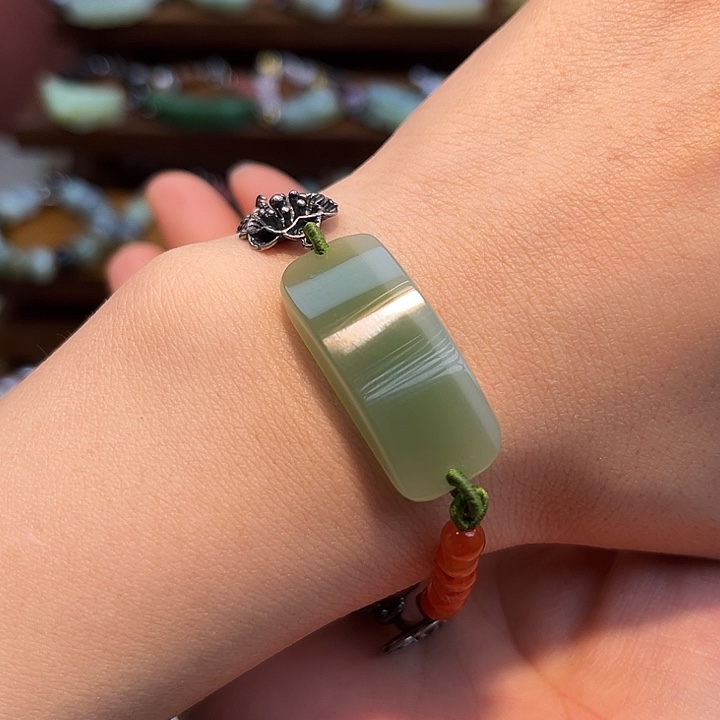 和田玉未镶嵌手链