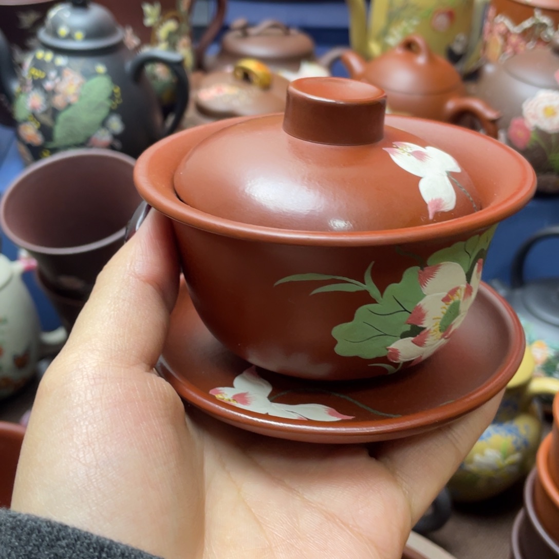 茶杯红泥紫砂主人杯130cc