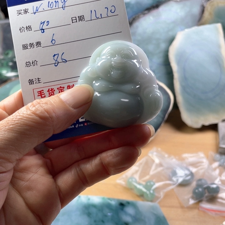 *****翡翠未镶嵌颈饰天然翡翠A货佛公