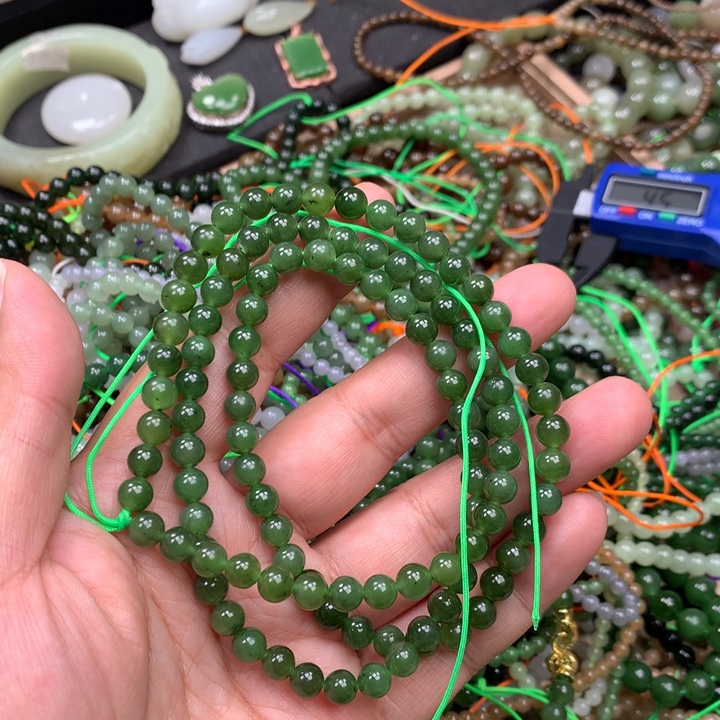 和田玉未镶嵌手链7