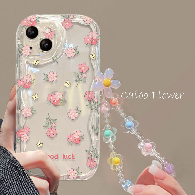 适用于17手机壳新女款iPhone14promax/13奶油纹11/16满屏碎花