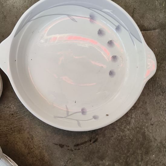 瓷九寸双耳鲍鱼盘