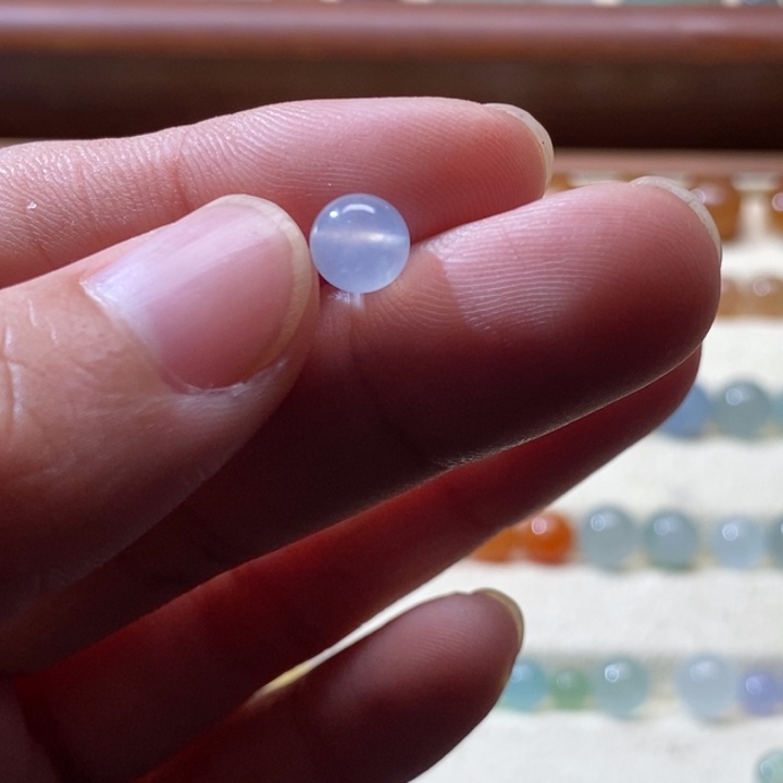 翡翠散珠6.5天然翡翠A货散珠