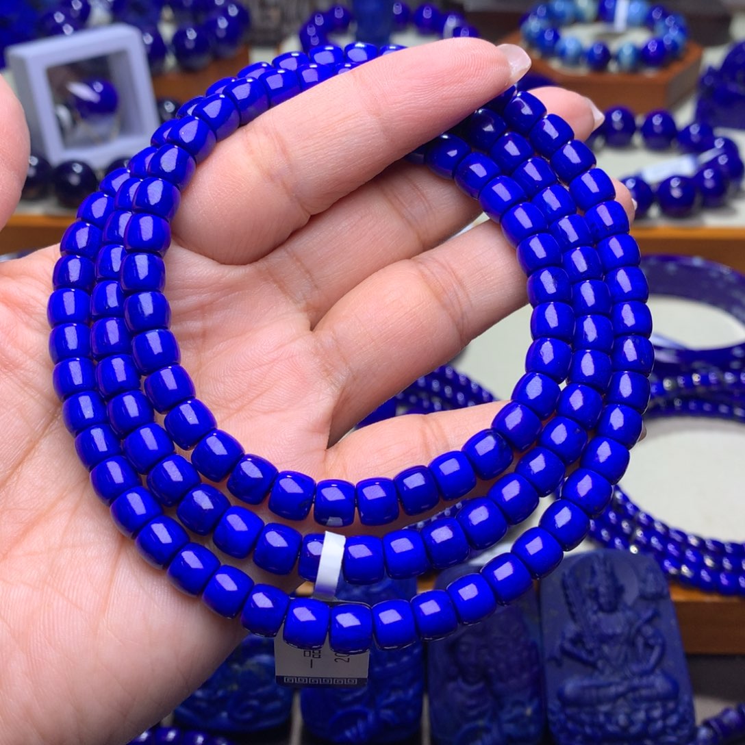 青金石手链未镶嵌7m