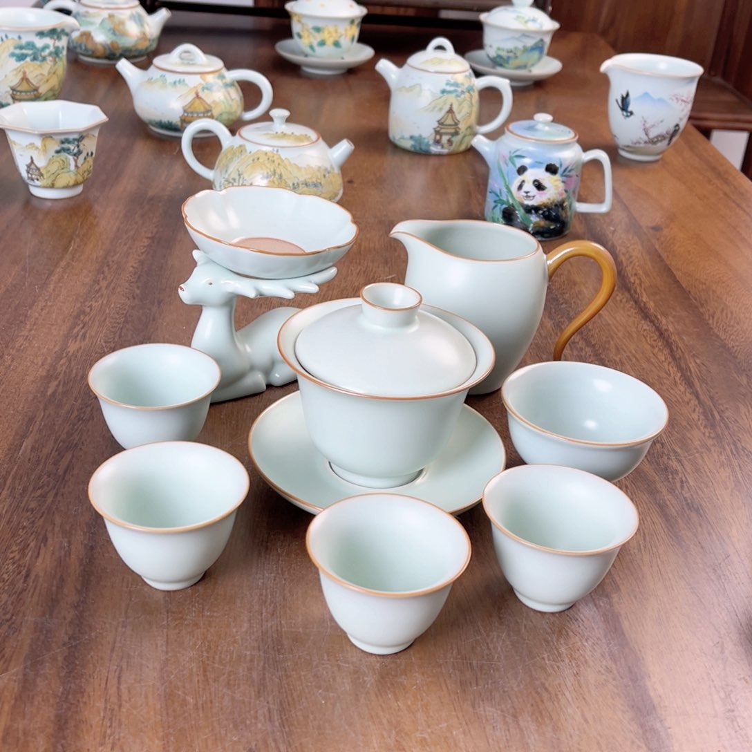 信**金仙南汝窑天青大套组10头