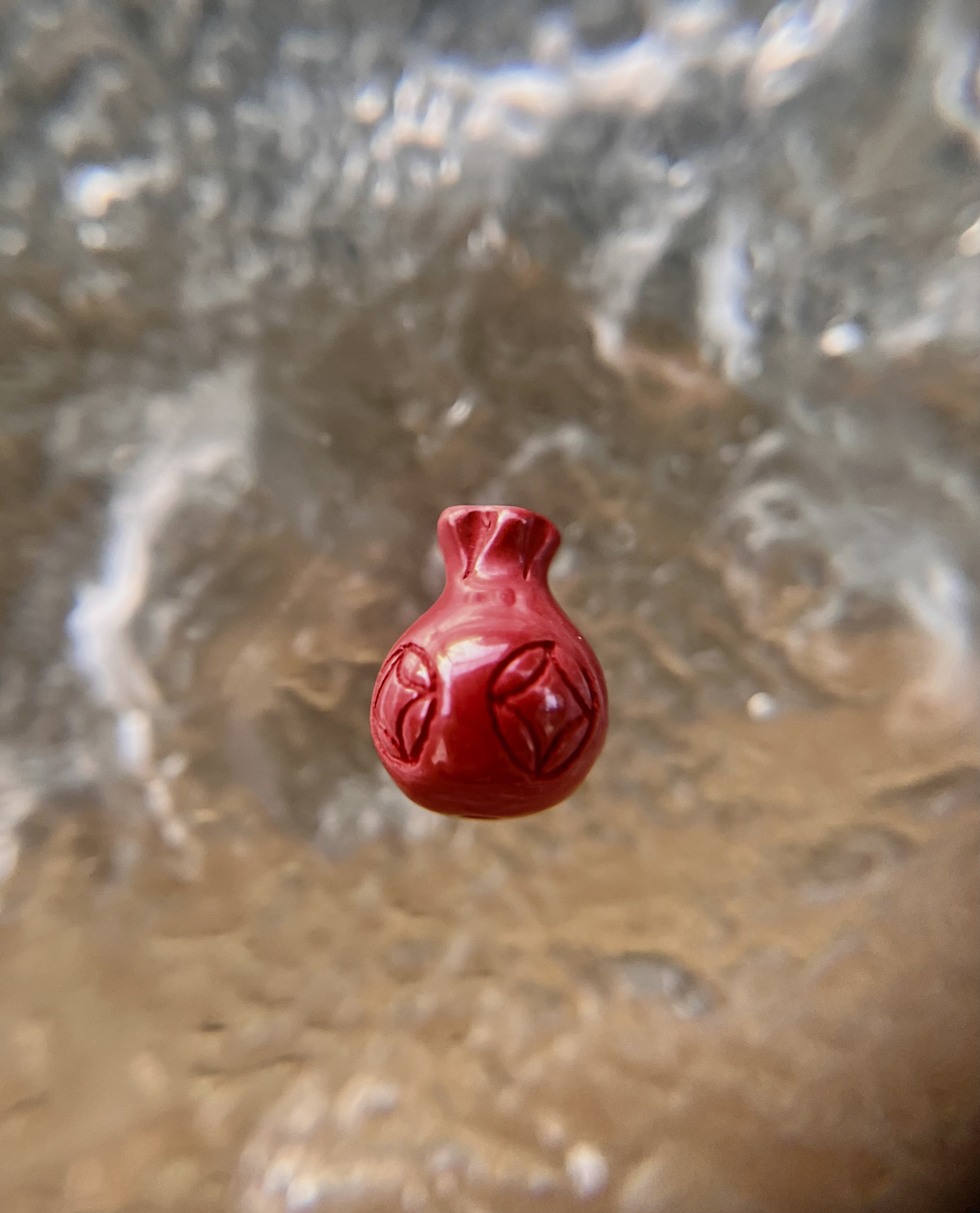 朱砂（ 辰砂）工艺品钱袋子