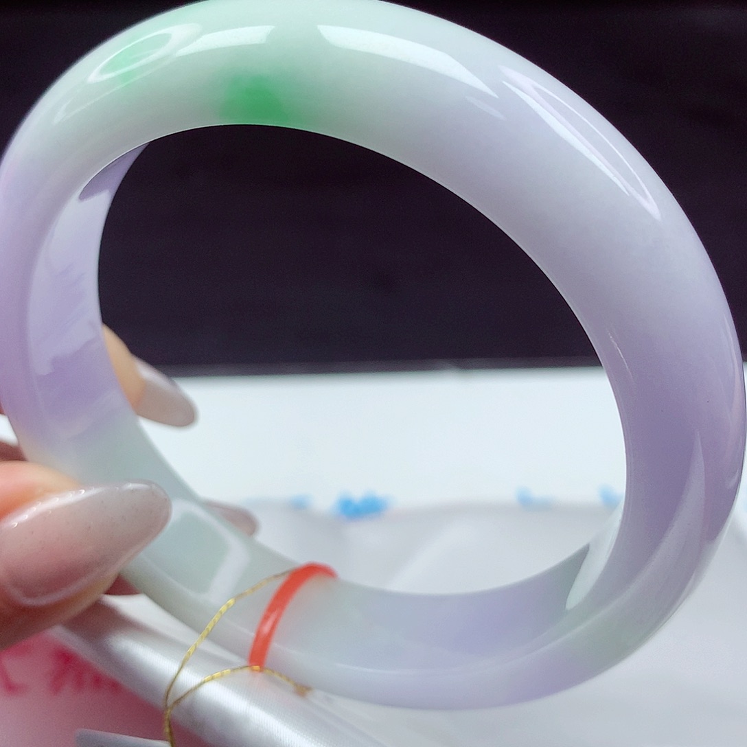 翡翠未镶嵌手镯5960 圈天然缅甸a货翡翠肉质细4249