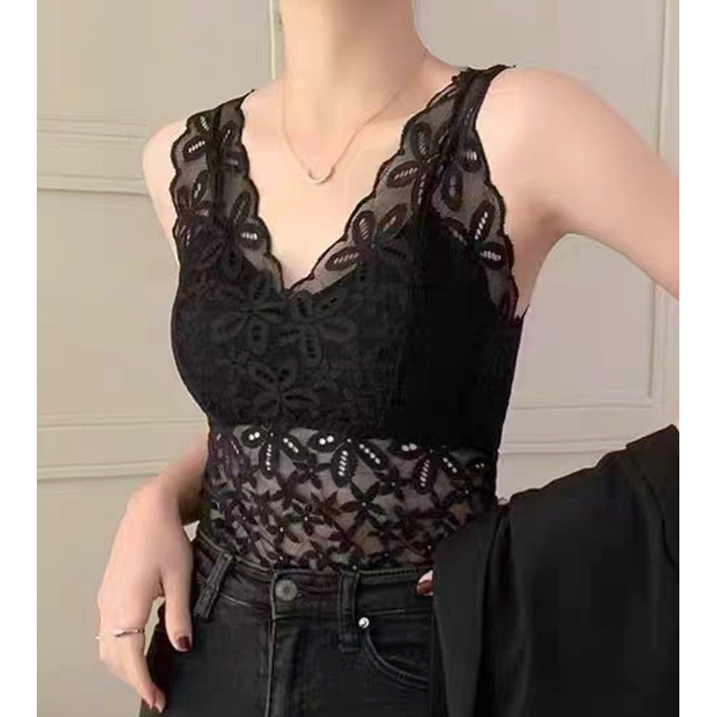 【彩云美背】 百搭蕾丝吊带时尚美背二合一打底内衣