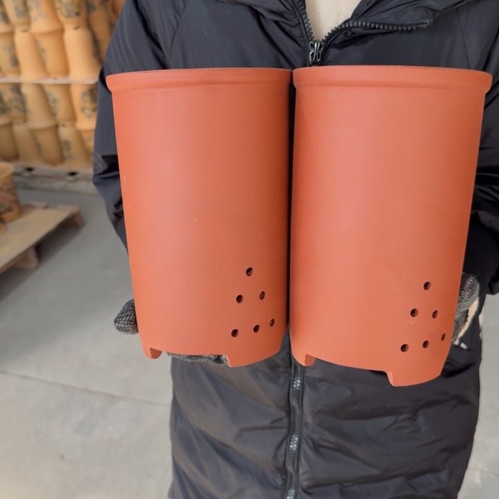 紫砂花盆 高度23口径14