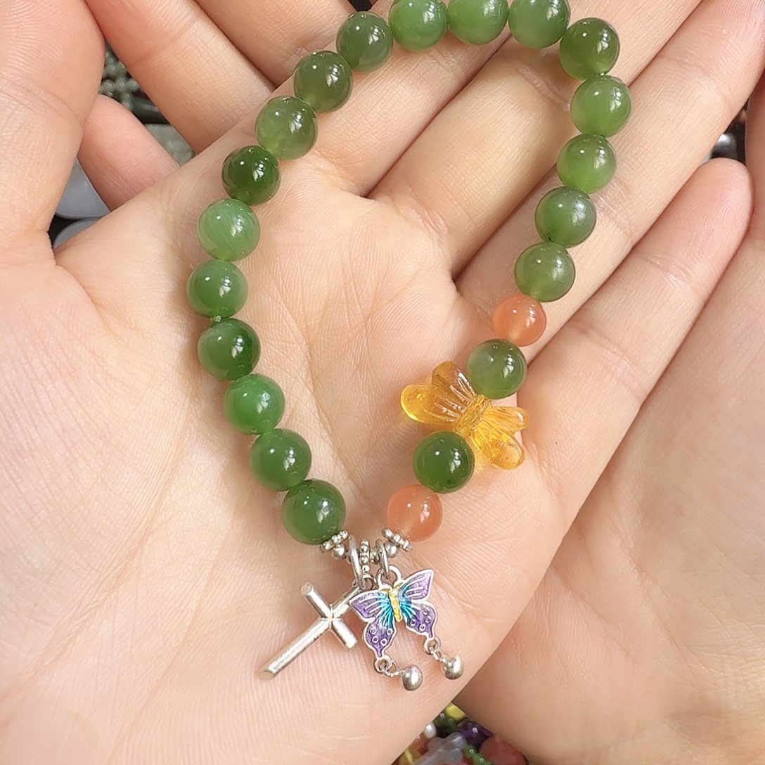 和田玉银S925镶嵌颈饰